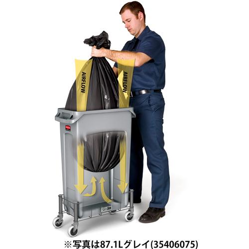 エレクター ERECTA スリムジムコンテナ 通気孔付き 87.1L グレイ (1個) 3540-6075の画像