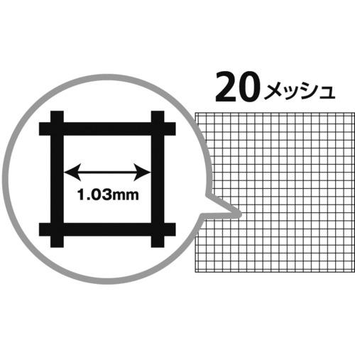 Dio イノベックス ダイオネットP 20メッシュ グレー 145cm×30m (1本) 23252_2