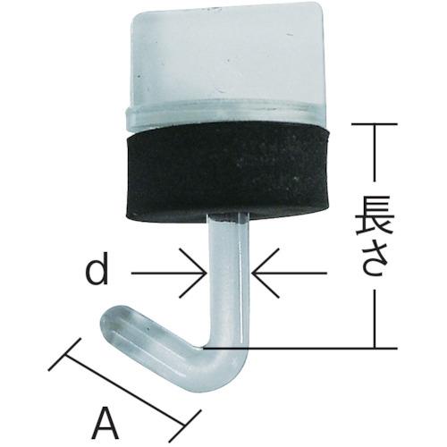 ダイドーハント ポリカワンタッチフック クリアー 25mm (100本入) (1箱) 品番：00032491｜kougulandplus｜04