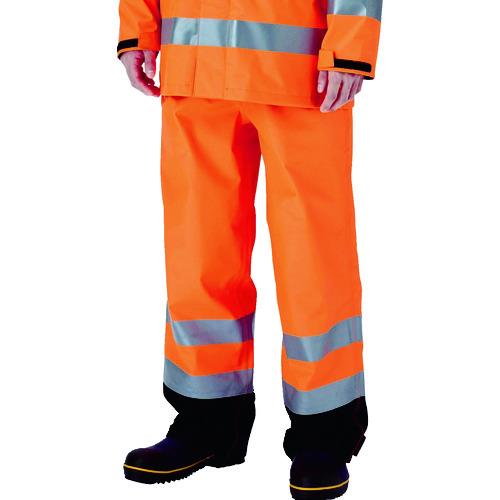 ミドリ安全　雨衣　レインベルデN　高視認仕様　(1着)　品番：RAINVERDE-N-SITA-OR-L　下衣　蛍光オレンジ　L