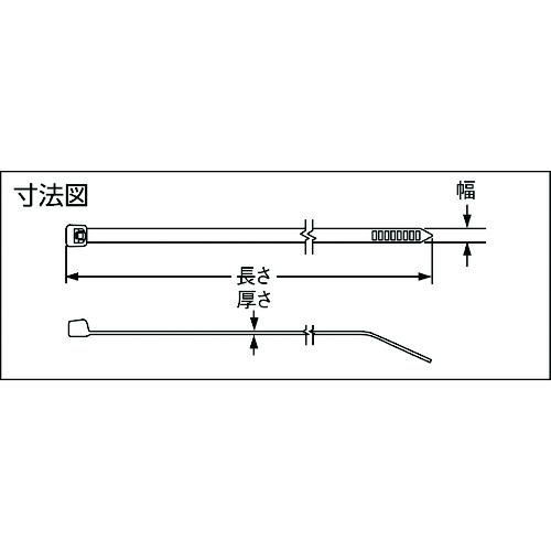 パンドウイット PANDUIT ナイロン結束バンド 4.8×445×1.3 赤