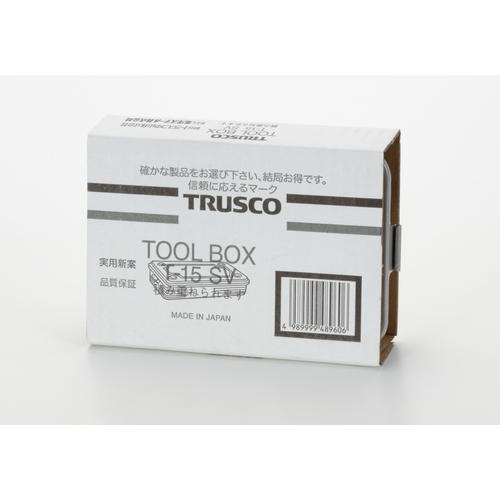 TRUSCO(トラスコ) トランク型工具箱 154X105X29 シルバー (1個) T-15SV｜kougulandplus｜02
