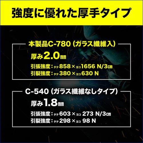 萩原工業 カーボンクロス(養生シート) C-780 ブラック/ホワイト 1m×30m (1本) C-780_3