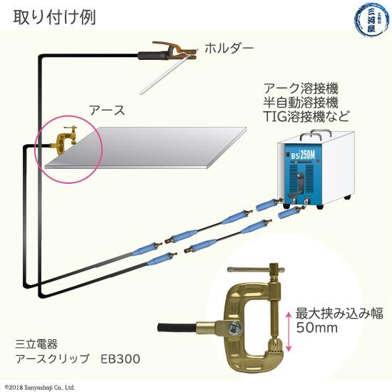 三立 電器　溶接 用 アースクリップ 　EB-300 ( EB300 )　バイスタイプ｜kougunomikawaya｜02