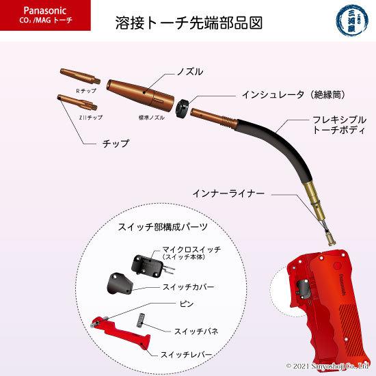 Panasonic ( パナソニック )　アーク スポットノズル 200A 用　TGN01672　CO2 MAG 溶接 トーチ 用 ばら売り 1個｜kougunomikawaya｜03