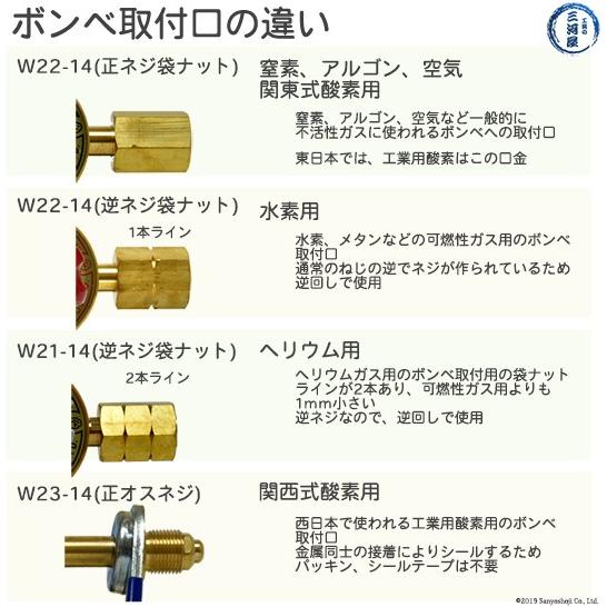 ヤマト産業　圧力調整器　レギュレータ　ヘリウム　工業　YR-70V　用　ホース口仕様　ストップバルブ付き　出口