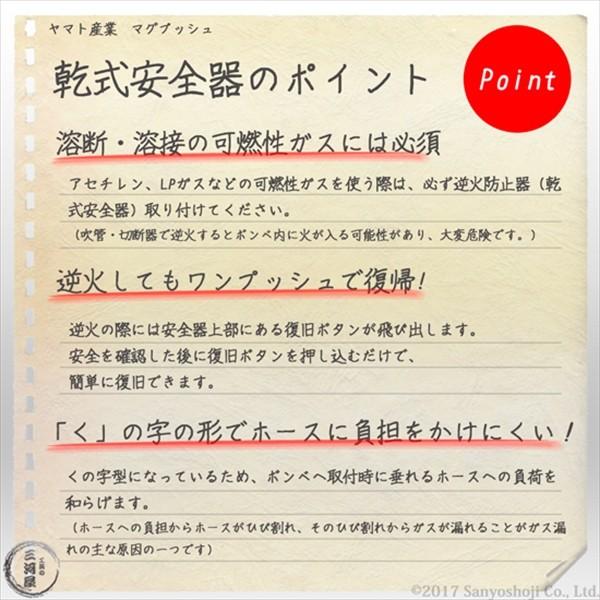 ヤマト産業 乾式安全器 ( 逆火防止器 ) マグプッシュ アセチレン ) MPF