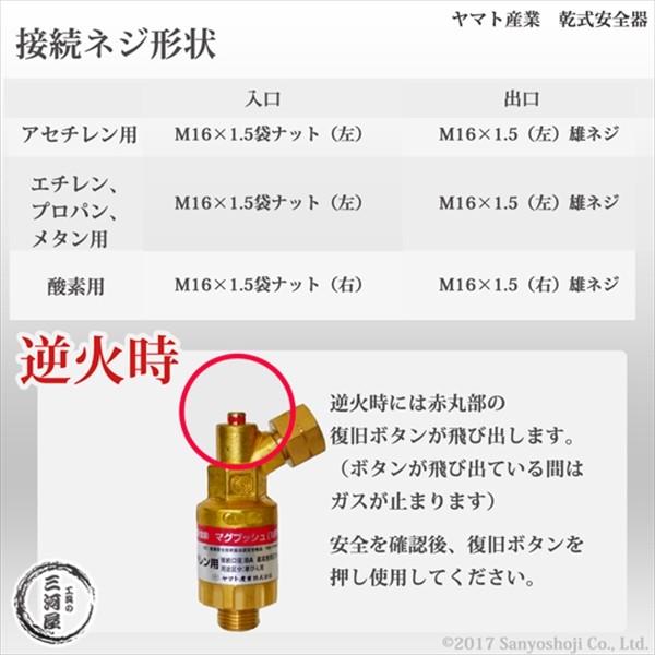 ヤマト産業 乾式安全器 ( 逆火防止器 ) マグプッシュ 酸素 ) MPO ヤマト産業 乾式安全器 ( 逆火防止器 ) マグプッシュ 酸素 ) MPO