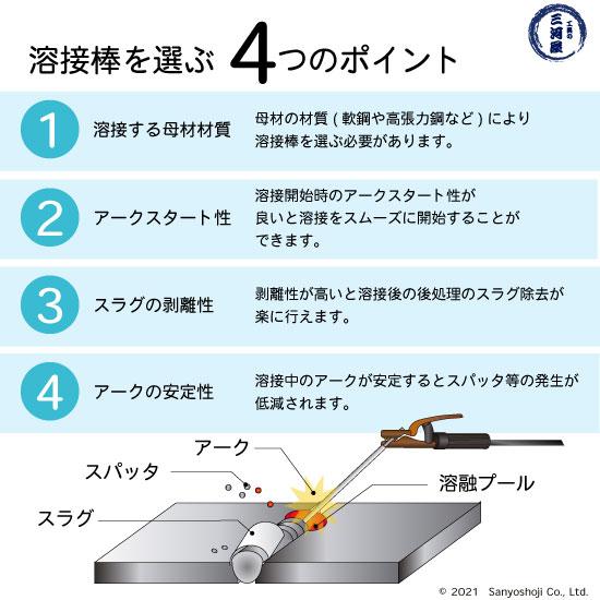 神戸製鋼 ( KOBELCO )　アーク溶接棒 　Z-44 ( Z44 )　φ 2.6mm 350mm ばら売り 1kg｜kougunomikawaya｜11