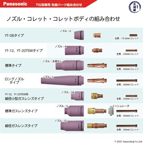 Panasonic（パナソニック） 標準 ガスレンズ コレットボディ φ 0.5 mm 
