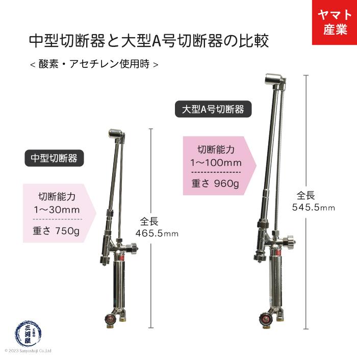 ヤマト産業 アセチレン 用 中型切断器 Flash ( 中切 ) 本体と 太径