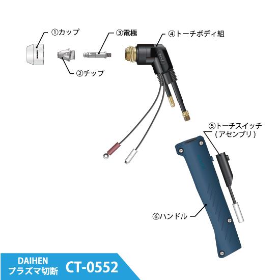 ダイヘン ( DAIHEN )　トーチ ボディ 　H1008B00　プラズマ 切断 トーチ CT-0552 用 1個｜kougunomikawaya｜04