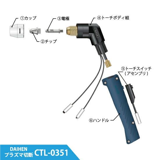 ダイヘン（DAIHEN） 電極 H705F05 プラズマ 切断 トーチ CTL-0351 用 