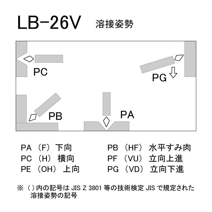 神戸製鋼 ( KOBELCO ) アーク溶接棒 LB-26V LB26V ) φ 3.2mm 400mm 大 