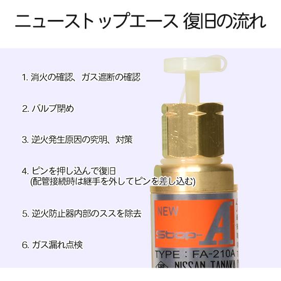 日酸TANAKA 乾式安全器 ( 逆火防止器 ) ニューストップエース FA 日酸TANAKA 乾式安全器 ( 逆火防止器 ) ニューストップエース FA