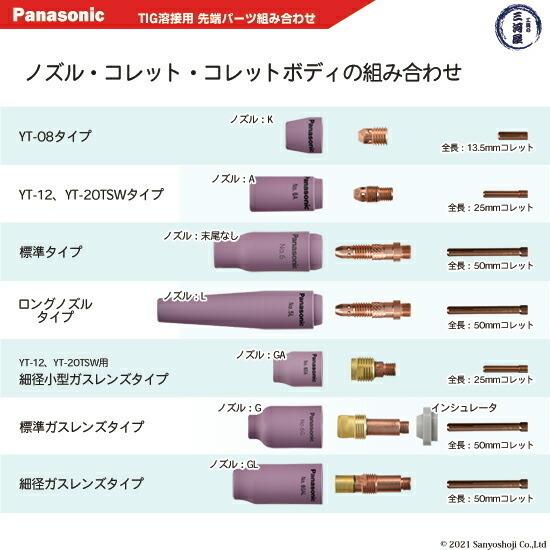 Panasonic（パナソニック） 標準 ガスレンズ セット SGL6-2.4 TIG溶接