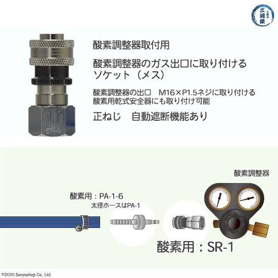 ヤマト産業 OKコック SR-1 酸素用(調整器取付口×カプラメス