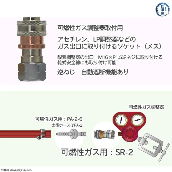 ヤマト産業 OKコック SR-2 アセチレン・LPなど可燃性ガス用(調整器取付