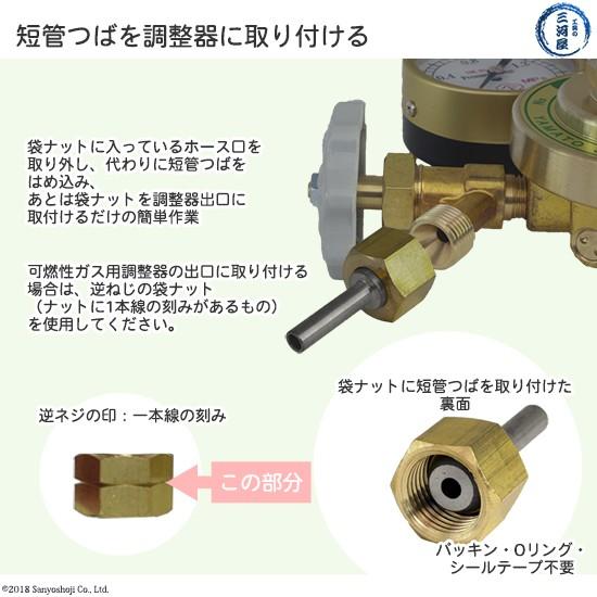 短管つば ( チューブ 変換継手 ) 　高圧ガス調整器 用 φ 6.35mm(1/4インチ)｜kougunomikawaya｜02