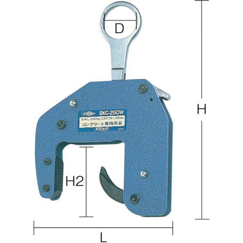 スーパー　コンクリート二次製品用吊クランプ（マシンタイプ）容量：１５０ｋｇ　クランプ範囲：３０〜６０ｍｍ SKC150M｜kougurakuichi｜04