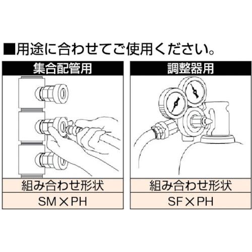 日東　ミニカプラ酸素用２５ＳＨ（０１１７３） 25SH BRASS NBR｜kougurakuichi｜03