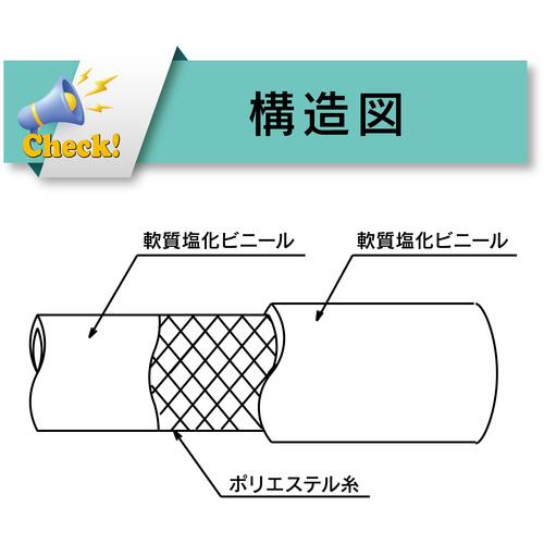 ＴＯＹＯＸ　水・油・薬品・エアー用耐圧ホース　トヨロンホース　内径６ｍｍ×外径１１ｍｍ　長さ１００ｍ　ＴＲ−６−１００ TR-6-100 【業務用】