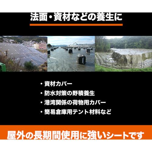 TRUSCO(トラスコ) 耐水ＵＶシート＃７０００ 幅５．４ｍＸ長さ７．２ｍ メタリックシルバー色 TWP7000MS-5472の画像