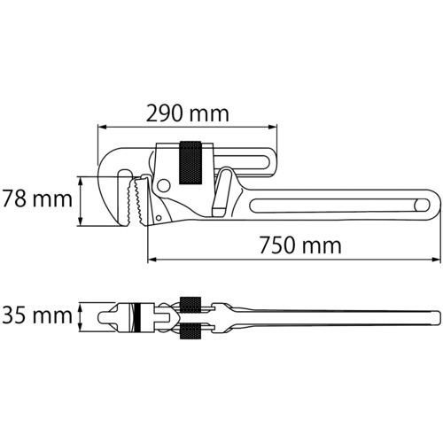 エビ　強力型パイプレンチ　９００ｍｍ PW900｜kougurakuichi｜06