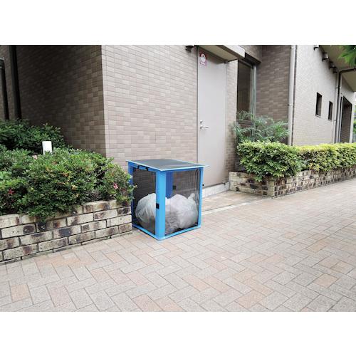 テラモト 自立ゴミネット 折りたたみ式 黒６００×６００×７００ DS2610119の画像