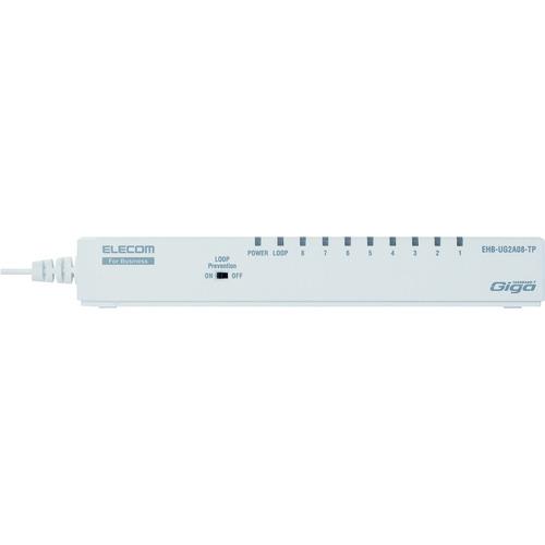 ＥＬＥＣＯＭ　法人向け１０００ＢＡＳＥ−Ｔ対応ＴＡＰ型スイッチ　８ポート EHB-UG2A08-TP