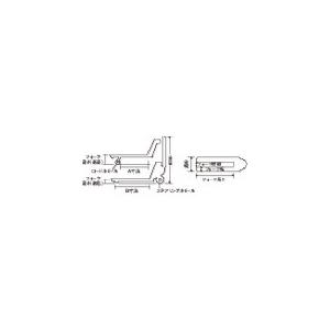 コレック　ハンドパレットトラック　１５００ｋｇ　全幅５２０ｍｍ　全高１１５８ｍｍ　ND15-510≪お取寄商品≫