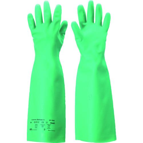 アンセル 耐溶剤作業手袋 ハイクオリティ アルファテック ソルベックス厚手ロング Ｓサイズ 37-185-7 市販 ３７−１８５