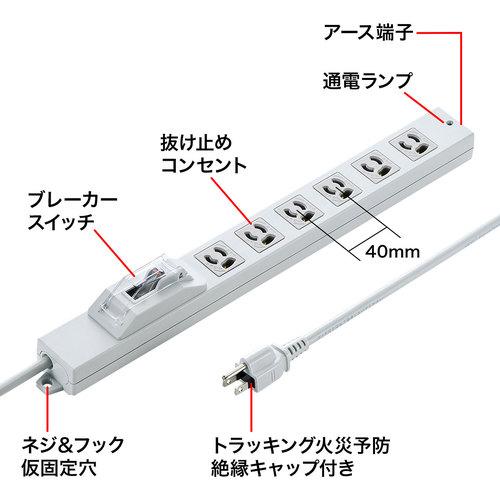 ＳＡＮＷＡ　安全ブレーカータップ TAP-BR36A-3_1