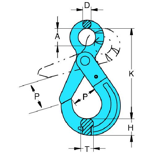 ＹＯＫＥ　Ｇ−１００　ロッキングフック（アイタイプ）　２６．５Ｔ　X-025-26