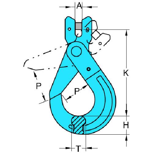 ＹＯＫＥ　Ｇ−１００　クレビスロッキングフック（ピンタイプ）　１９Ｔ　X-026-22