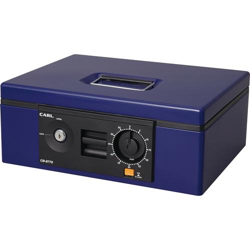 カール　手提げ金庫　キャッシュボックス　ＣＢ−８７７０　ブルー　Ａ４サイズ CB-8770_1