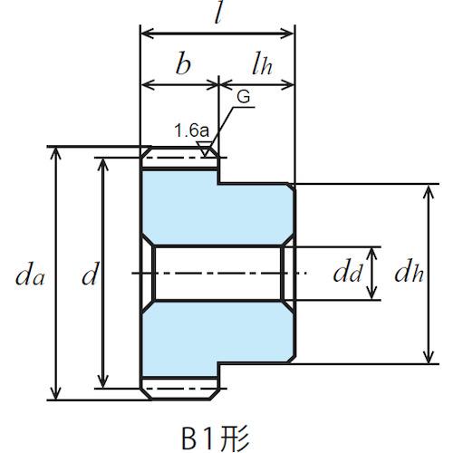 ＫＧ 歯研平歯車ＳＧＲシリーズ ＳＧＲ２．５Ｓ６４Ｂ−２５２５ SGR2