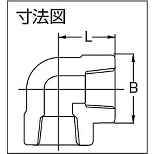 フジトク　９０°エルボ　９０Ｅ　４０Ａ　炭素鋼　ねじ込み 90E-PT-40A｜kougurakuichi｜02