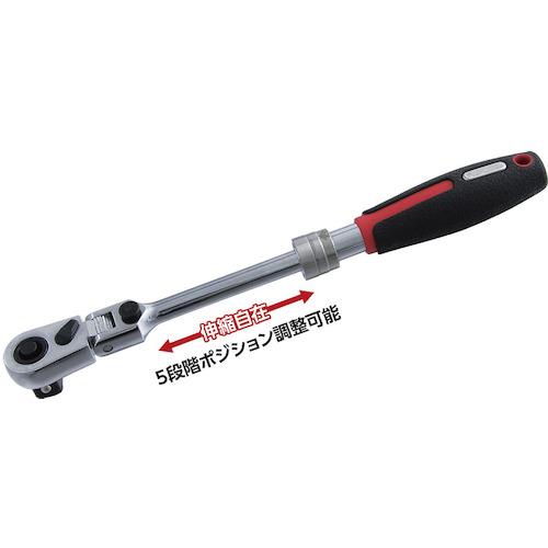 Ｐｒｏ−Ａｕｔｏ　３／８ＤＲ．伸縮式フレックスロックラチェットミニタイプ STR-F3C｜kougurakuichi｜03