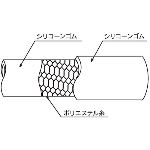 トヨックス　耐熱・食品用耐圧ホース　トヨシリコーンホース　内径１２．７ｍｍ×外径１９．５ｍｍ　長さ４ｍ　ＴＳＩ−１２−４ TSI-12-4｜kougurakuichi｜05