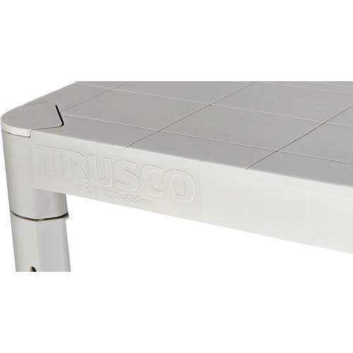 TRUSCO(トラスコ)　プラ棚　高さ１３７１−４段タイプ　コーナーキャップ４個付　ネオグレー TPT-5344CA≪L≫_6