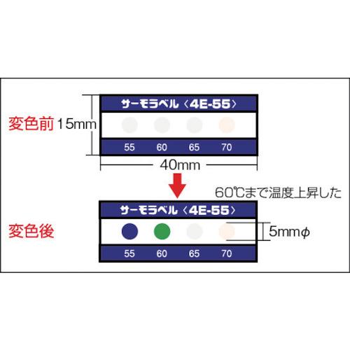 日油技研　サーモラベル４点表示屋外対応型　不可逆性　９５度 4E-95｜kougurakuichi｜02