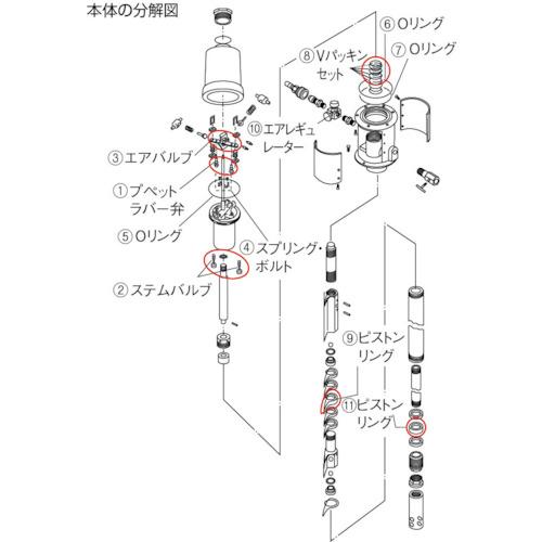 TRUSCO(トラスコ) エアルブリケーターＦＴＲ−６５Ｇ用 高圧ホース４Ｍ FTR-65G4MHOSEの画像