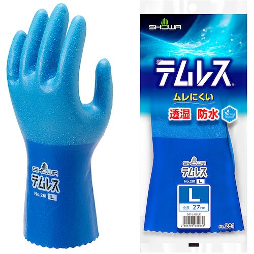 ショーワ　ポリウレタン手袋　Ｎｏ２８１テムレス　ブルー　Ｌサイズ NO281-L　_｜kougurakuichi｜11
