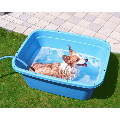 TONBO（新輝合成） TONBO 角型タライジャンボ 水抜栓付 ブルー 
