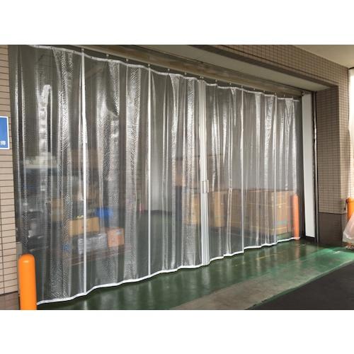 ユタカメイク シート 簡易間仕切り防炎・制電 2m×2m クリア B-321