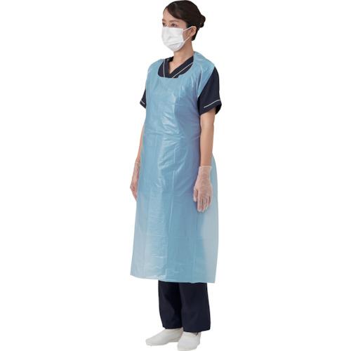 竹虎 ビニールエプロンP ブルー 100枚入 076351 : 工具の楽市