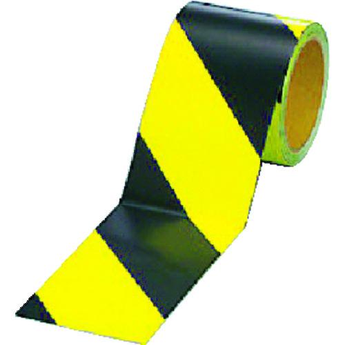 ユニット 蛍光反射テープ 黄／黒 黄部反射 ９０ｍｍ幅×１０ｍ巻 864-61 _ 反射テープ