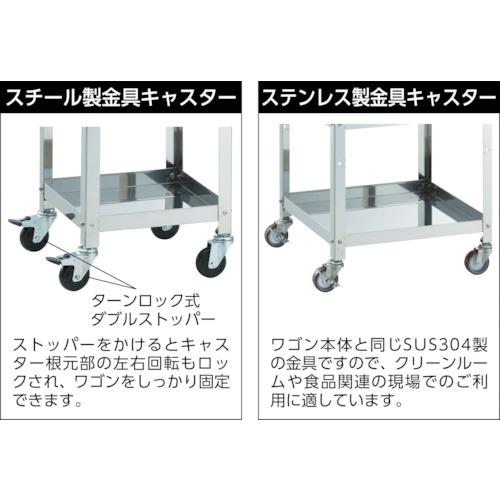 TRUSCO(トラスコ)　ステンレスワゴン　クリーンラビット　７５φウレタン車ＳＵＳ金具ハンドル付 CRB-973HSU