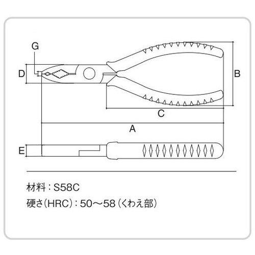 スリーピークス　ダイヤ型トラスねじプライヤー　１５０ｍｍ DS-150TZ｜kougurakuichi｜02